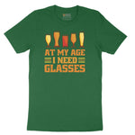 At My Age I Need Glasses Short Sleeve Tee - Athletic Kelly
