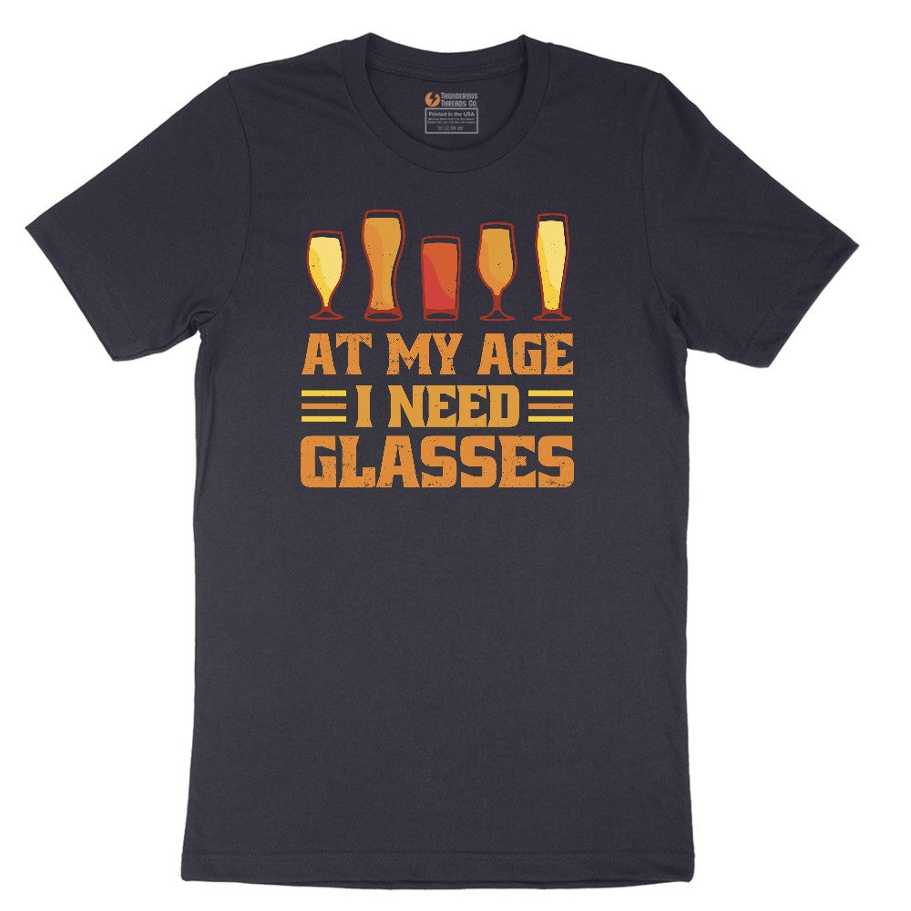 At My Age I Need Glasses Short Sleeve Tee - Deep Navy