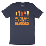 At My Age I Need Glasses Short Sleeve Tee - Heather Navy