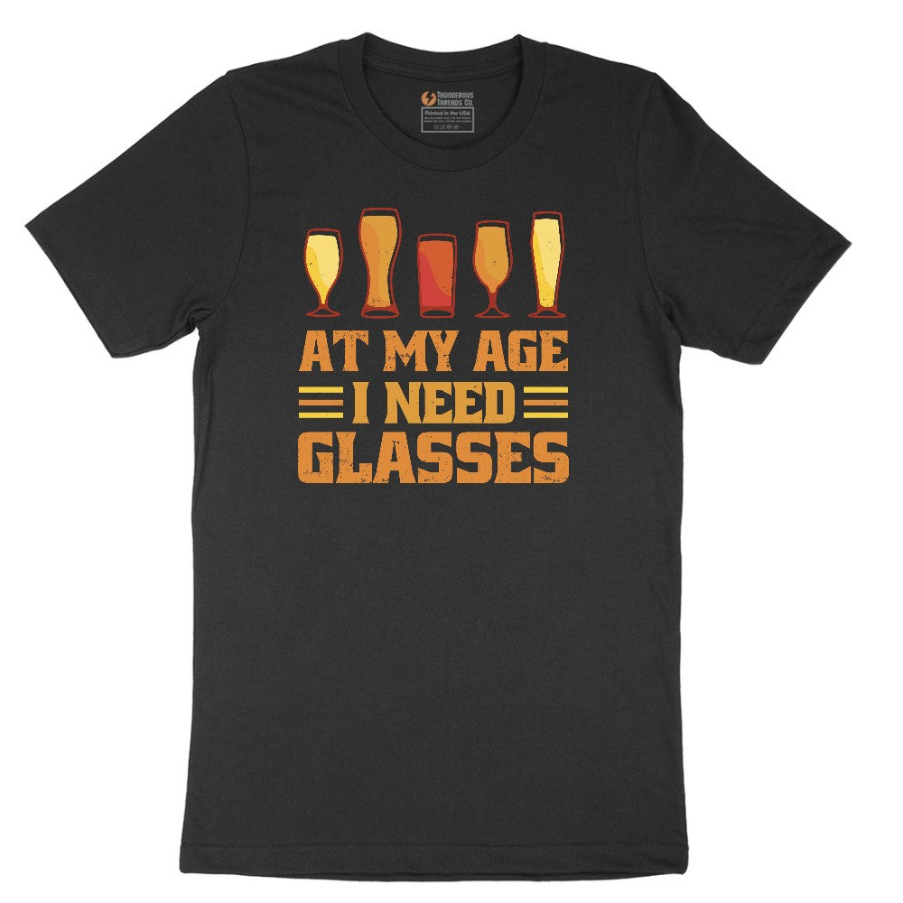 At My Age I Need Glasses Short Sleeve Tee - Jet Black