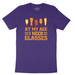 At My Age I Need Glasses Short Sleeve Tee - Team Purple