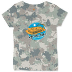 At the Lake Life is Better Ladies Curvy Tee - Vintage Camo