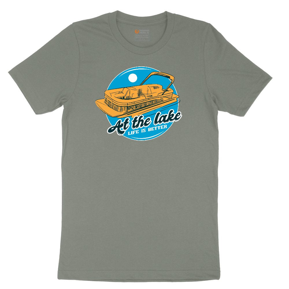 At the Lake Life is Better Ladies Short Sleeve Tee - Bamboo Blackout