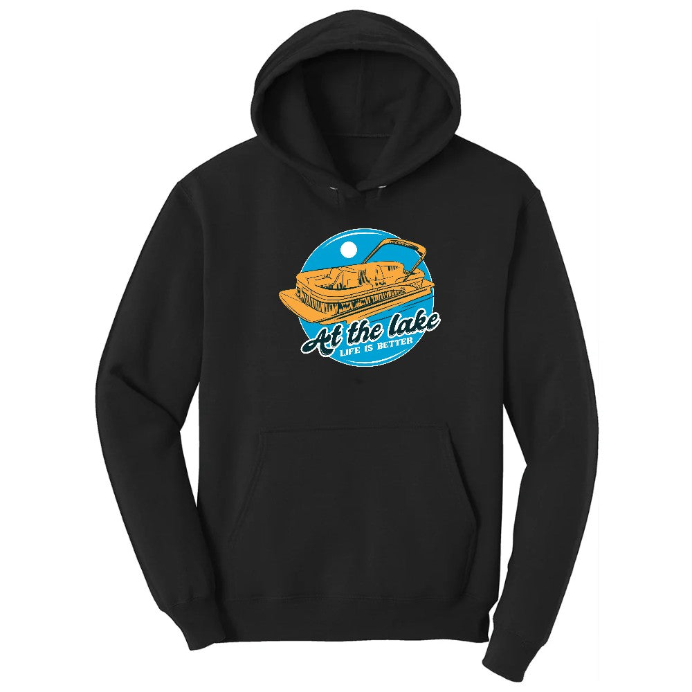 At the Lake Life is Better Hoodie - Jet Black