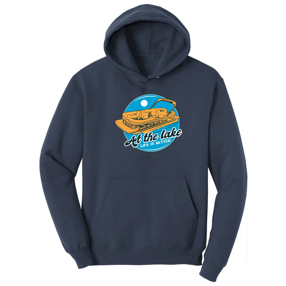 At the Lake Life is Better Hoodie - Navy