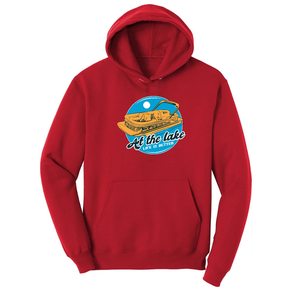 At the Lake Life is Better Hoodie - Red