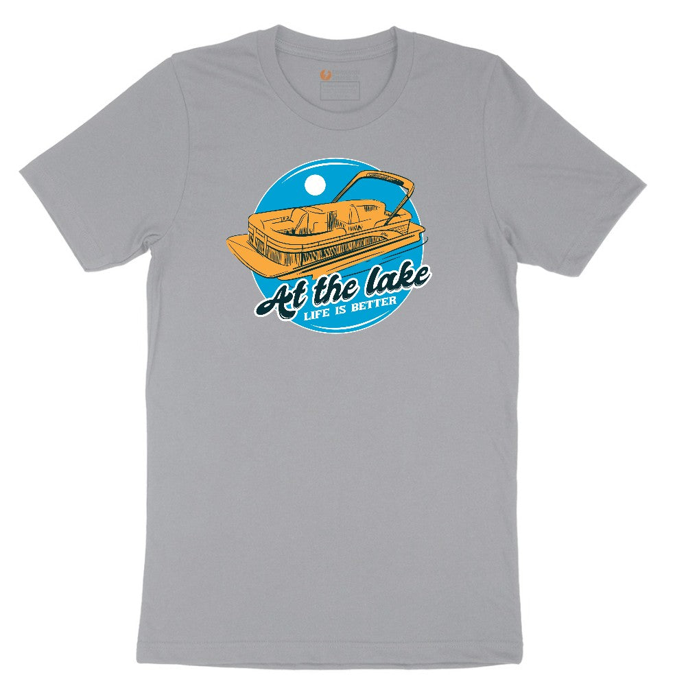 At the Lake Life is Better Short Sleeve Tee - Athletic Heather Grey