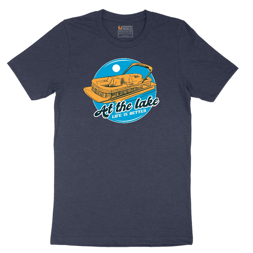 At the Lake Life is Better Short Sleeve Tee - Heather Navy