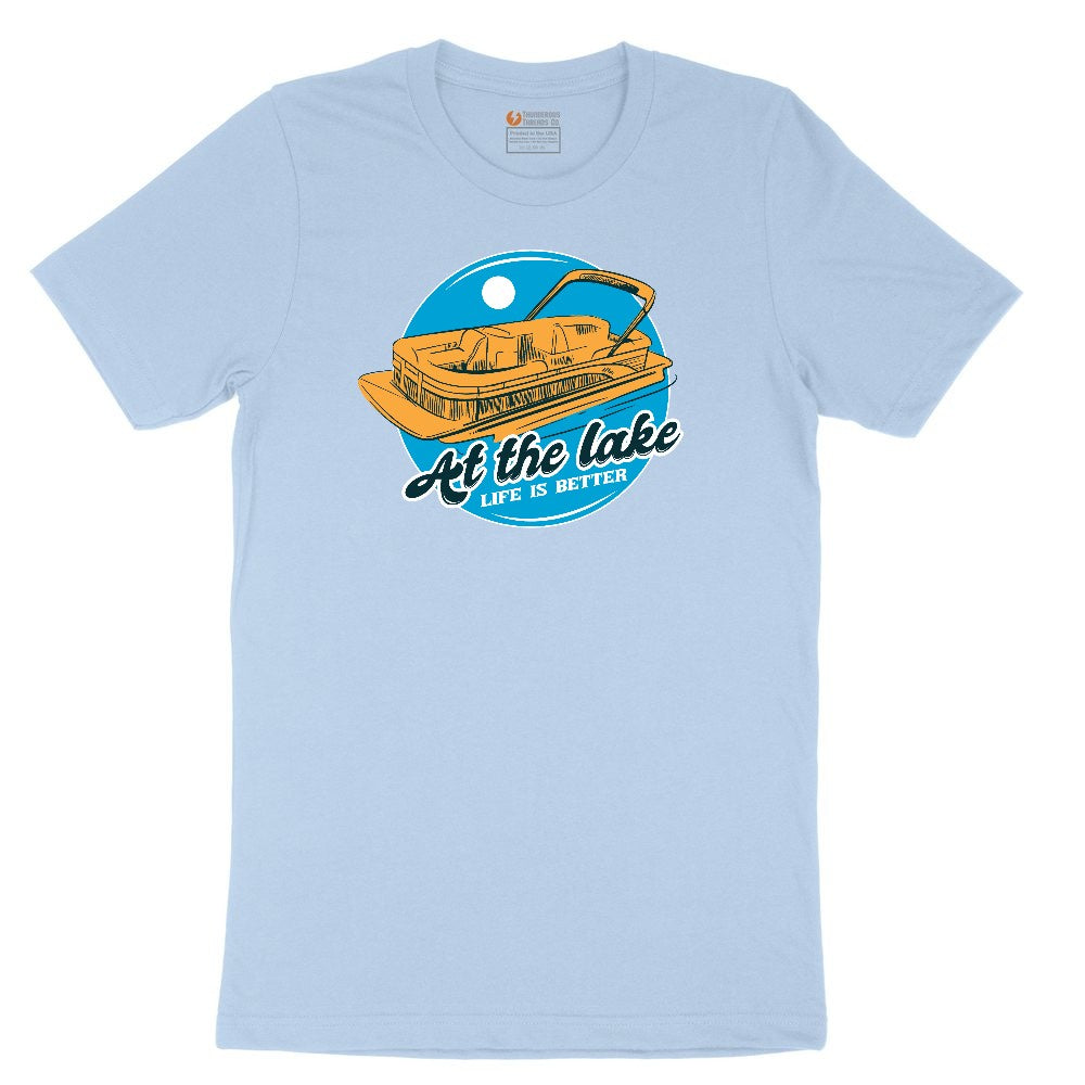At the Lake Life is Better Toddler Short Sleeve Tee - Light Blue
