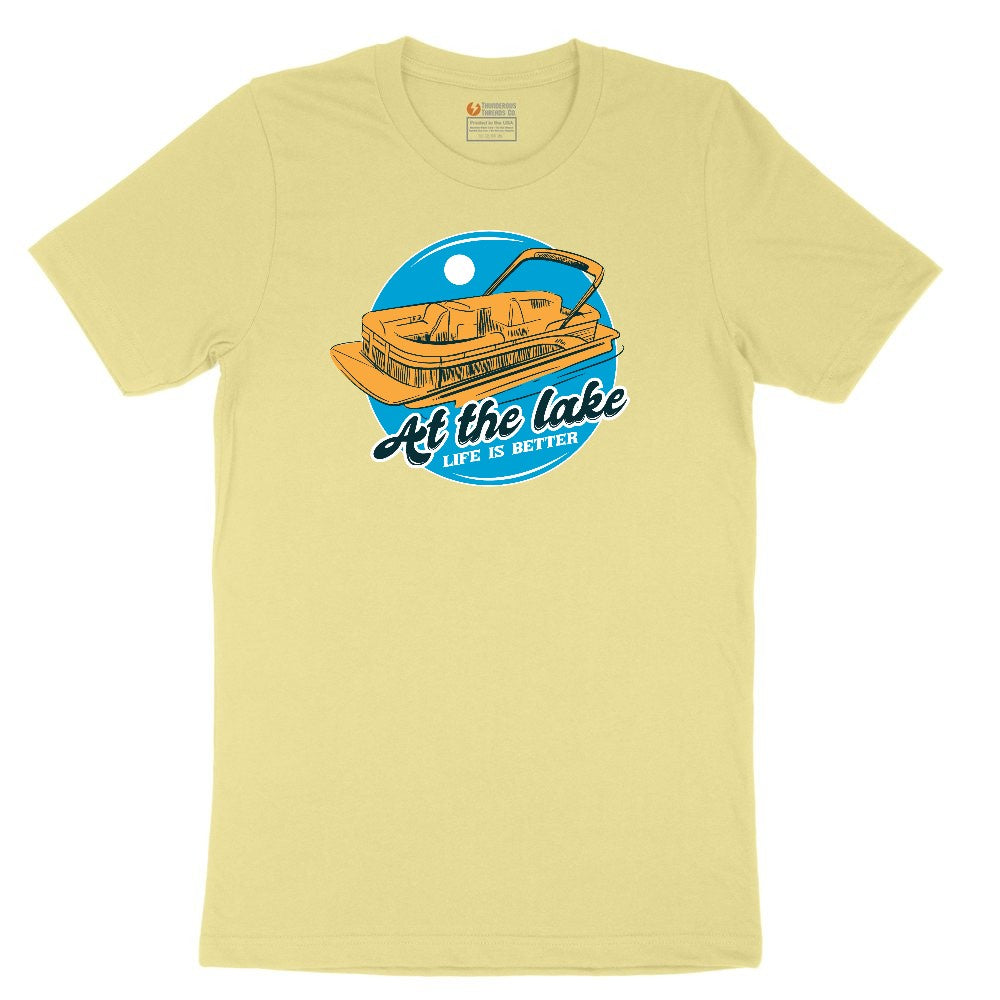 At the Lake Life is Better Toddler Short Sleeve Tee - Yellow