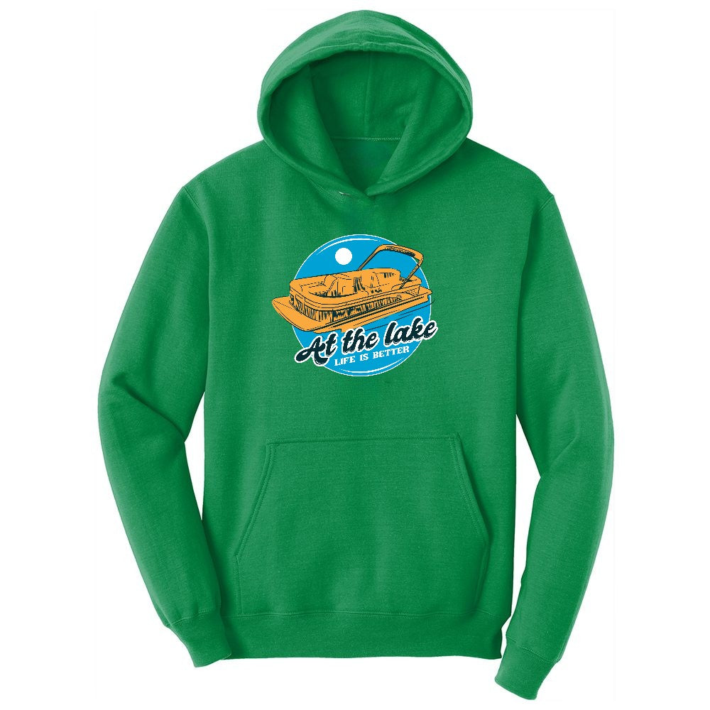 At the Lake Life is Better Youth Hoodie - Kelly Green