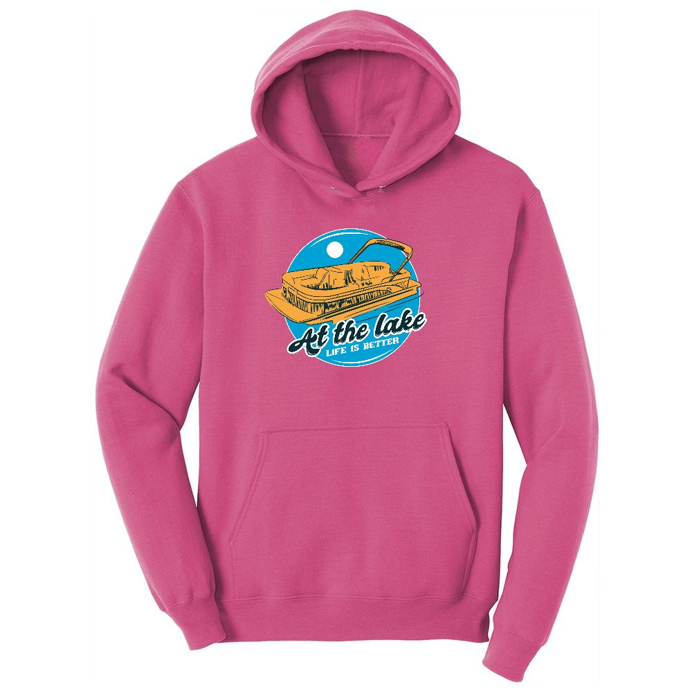 At the Lake Life is Better Youth Hoodie - Sangria