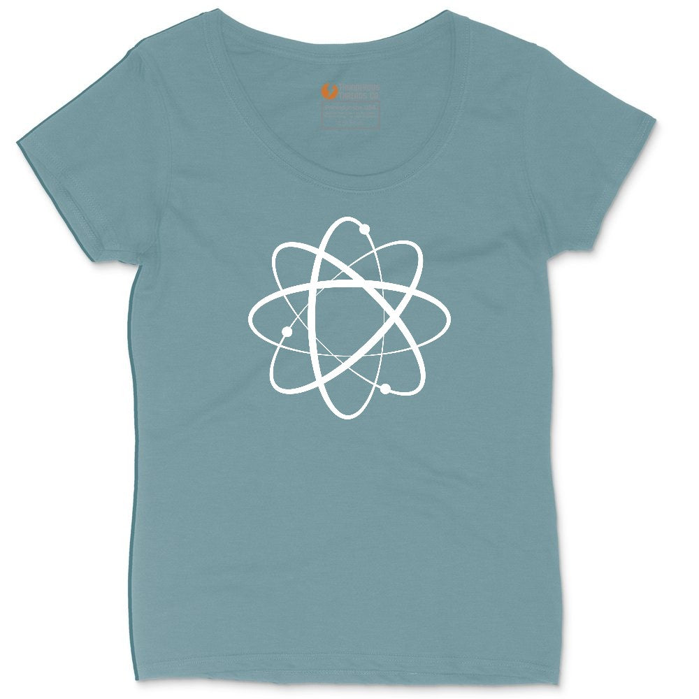 Atomic Symbol Ladies Curvy Tee - Surf Blackout