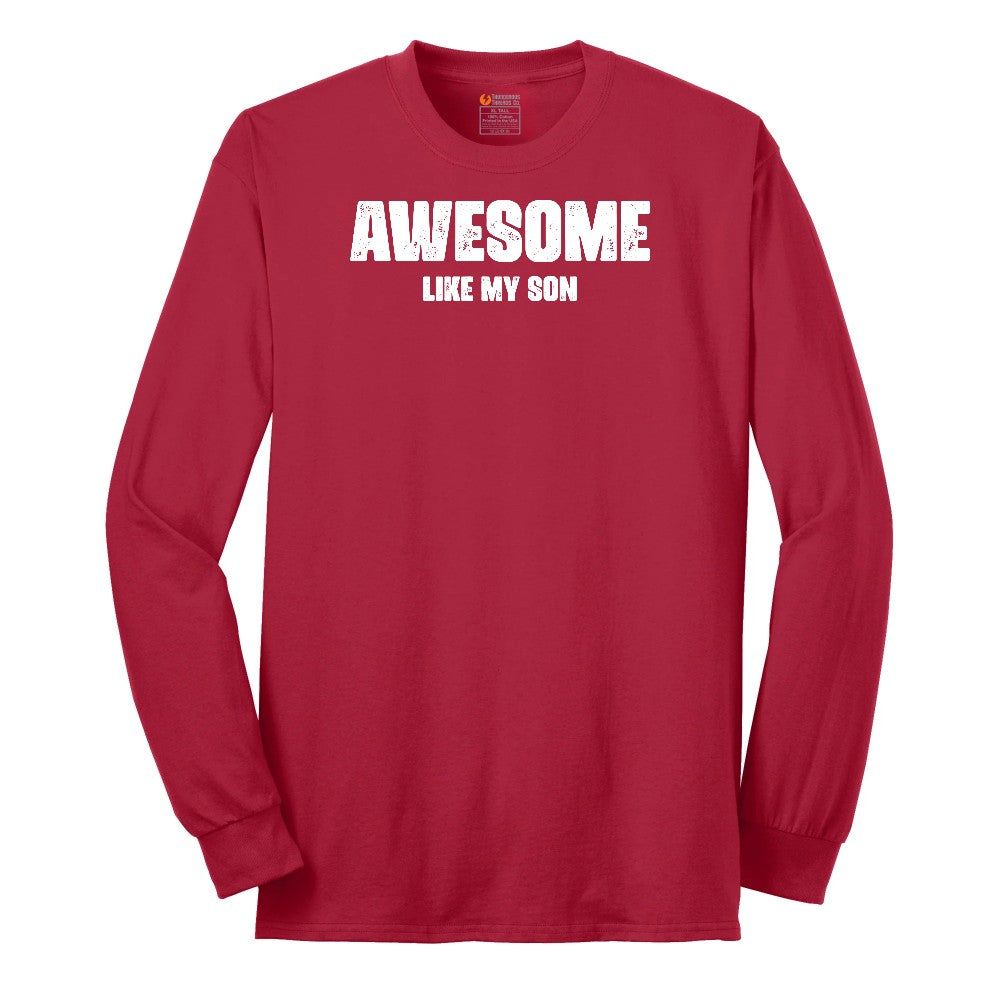 Awesome Like My Son Long Sleeve Tee - Red