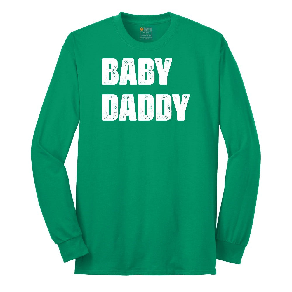 Baby Daddy Long Sleeve Tee - Kelly Green