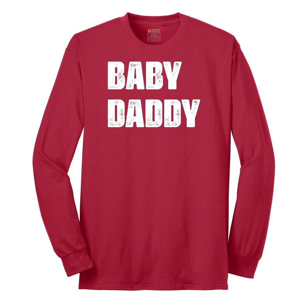 Baby Daddy Long Sleeve Tee - Red