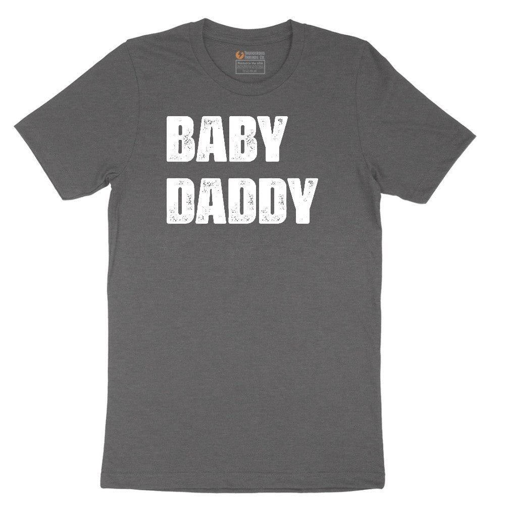 Baby Daddy Short Sleeve Tee - Dark Heather Grey