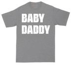 Baby Daddy tall t-shirt for men in Athletic Heather