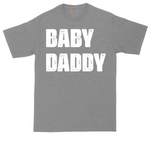Baby Daddy tall t-shirt for men in Athletic Heather