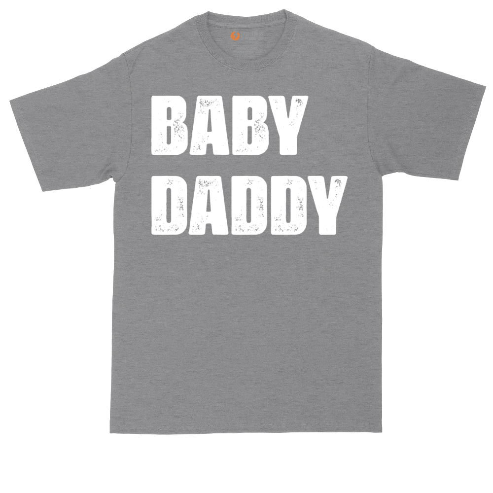 Baby Daddy tall t-shirt for men in Athletic Heather