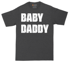 Baby Daddy tall t-shirt for men in Dark Heather Grey