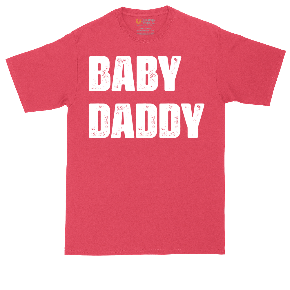 Baby Daddy tall t-shirt for men in Heather Red