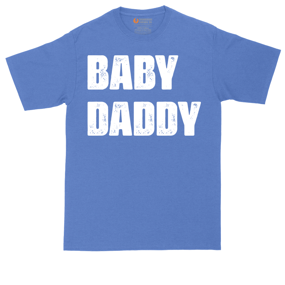 Baby Daddy tall t-shirt for men in Heather Royal
