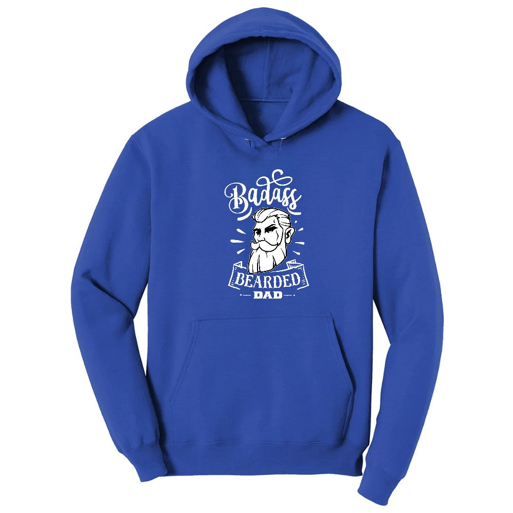 Bad Ass Bearded Dad Hoodie - True Royal