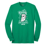Bad Ass Bearded Dad Long Sleeve Tee - Kelly Green