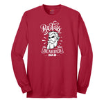 Bad Ass Bearded Dad Long Sleeve Tee - Red