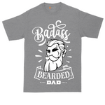 Bad Ass Bearded Dad tall t-shirt for men in Athletic Heather