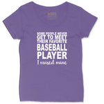 Baseball Player I Raised Mine Ladies Curvy Tee - Vintage Purple