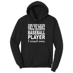 Baseball Player I Raised Mine Ladies Hoodie - Jet Black