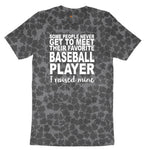 Baseball Player I Raised Mine Ladies Short Sleeve Tee - Black Leopard
