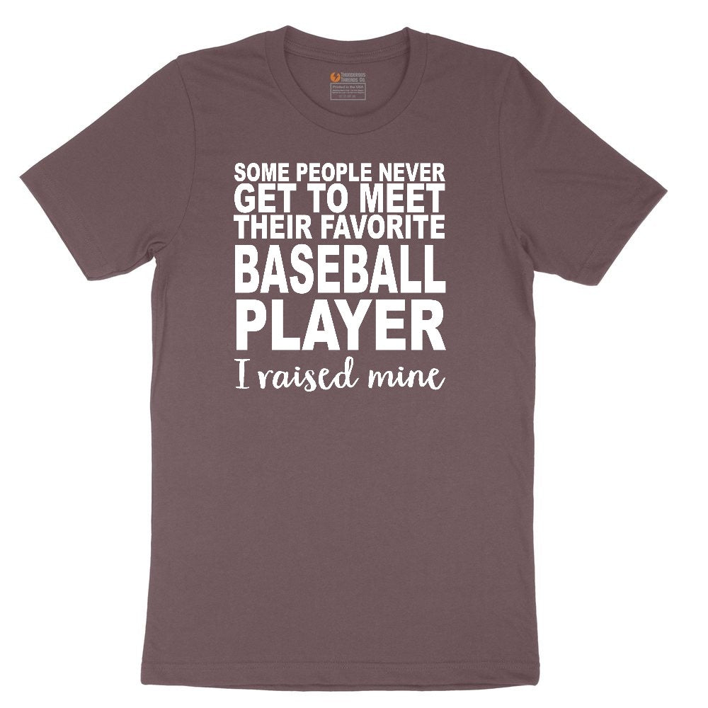 Baseball Player I Raised Mine Ladies Short Sleeve Tee - Sangria Blackout