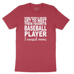 Baseball Player I Raised Mine Ladies Short Sleeve Tee - Vintage Red