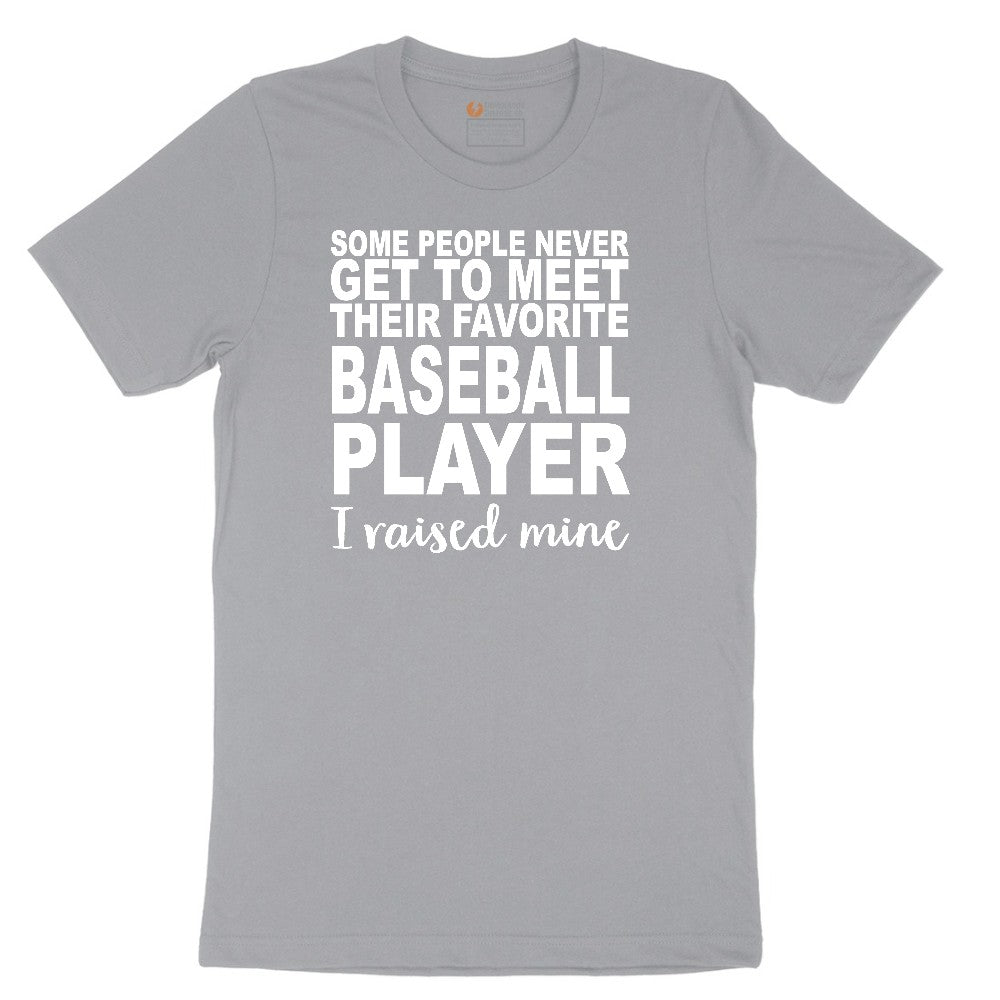 Baseball Player I Raised Mine Short Sleeve Tee - Athletic Heather Grey