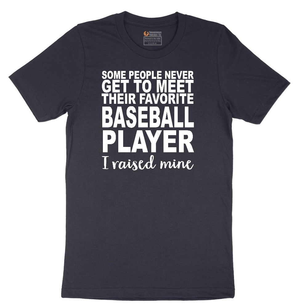Baseball Player I Raised Mine Short Sleeve Tee - Deep Navy