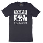 Baseball Player I Raised Mine Short Sleeve Tee - Deep Navy