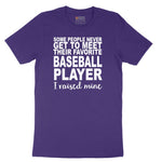 Baseball Player I Raised Mine Short Sleeve Tee - Team Purple