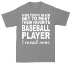 Baseball Player I Raised Mine tall t-shirt for men in Athletic Heather