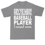 Baseball Player I Raised Mine tall t-shirt for men in Athletic Heather