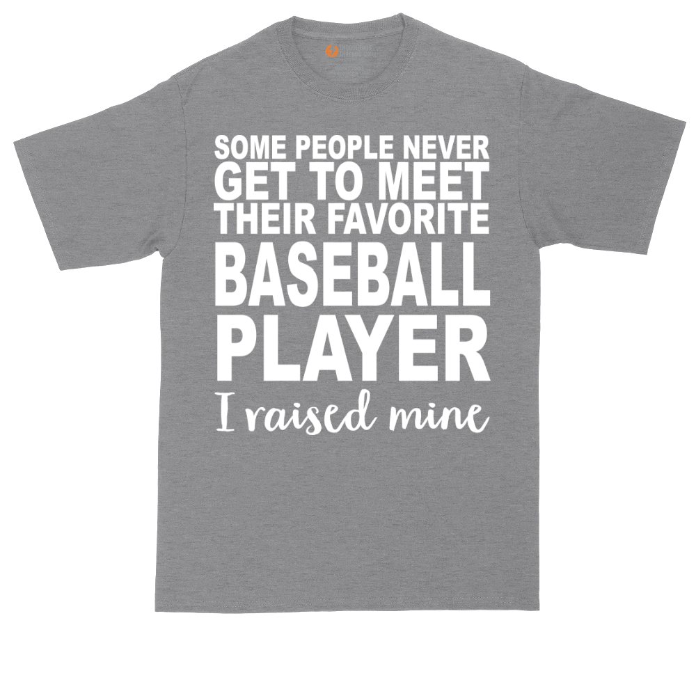Baseball Player I Raised Mine tall t-shirt for men in Athletic Heather