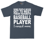 Baseball Player I Raised Mine tall t-shirt for men in Heather Navy