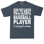 Baseball Player I Raised Mine tall t-shirt for men in Heather Navy