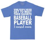 Baseball Player I Raised Mine tall t-shirt for men in Heather Royal