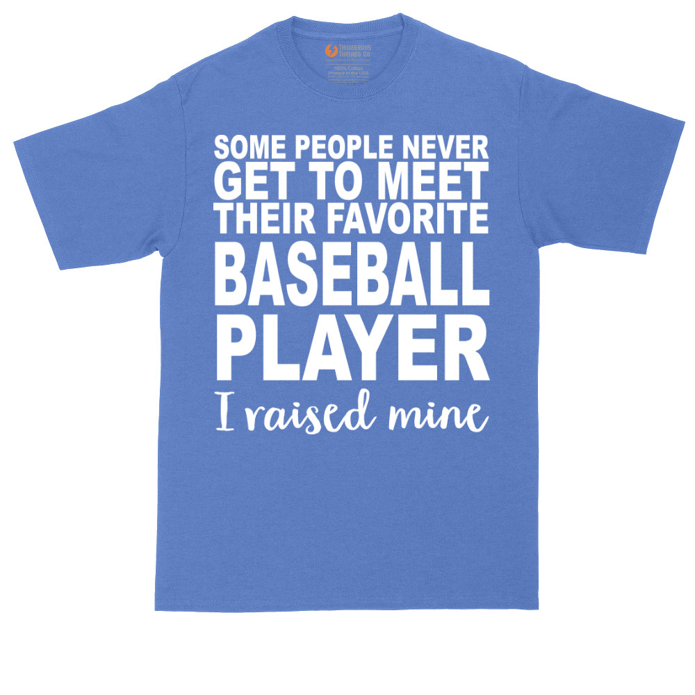 Baseball Player I Raised Mine tall t-shirt for men in Heather Royal