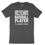 Baseball Player I Raised Mine Toddler Short Sleeve Tee - Dark Heather Grey