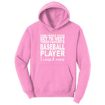 Baseball Player I Raised Mine Youth Hoodie - Candy Pink