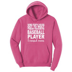 Baseball Player I Raised Mine Youth Hoodie - Sangria